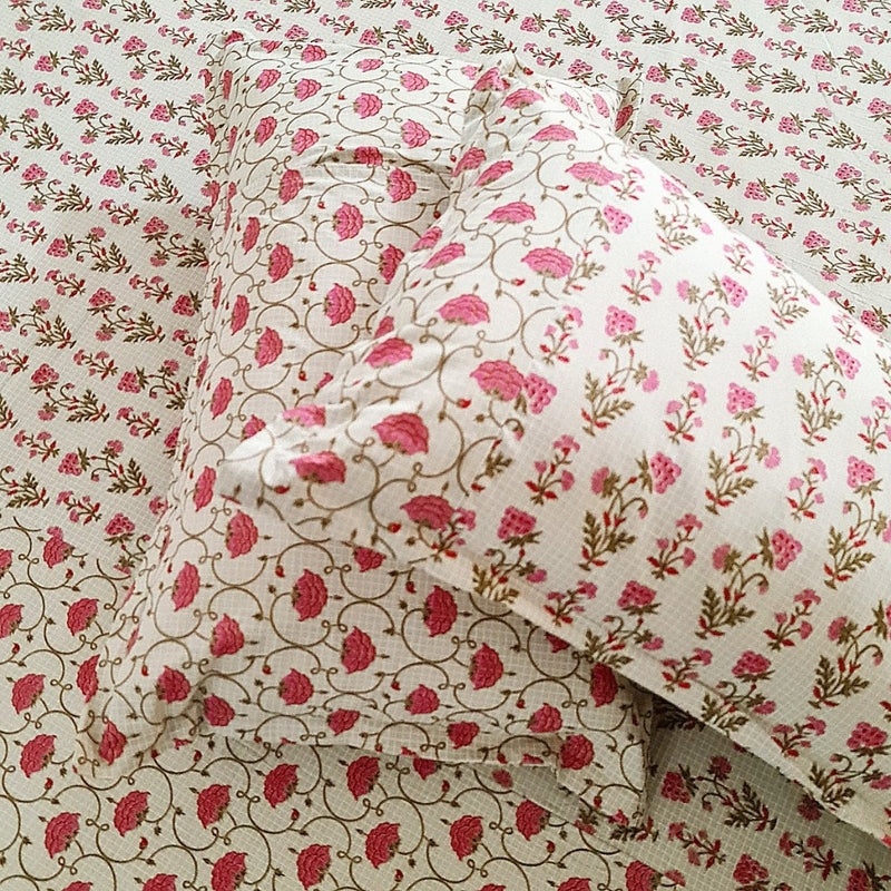 Blossoming Beauty Ajrakh Hand Blocked Sheet