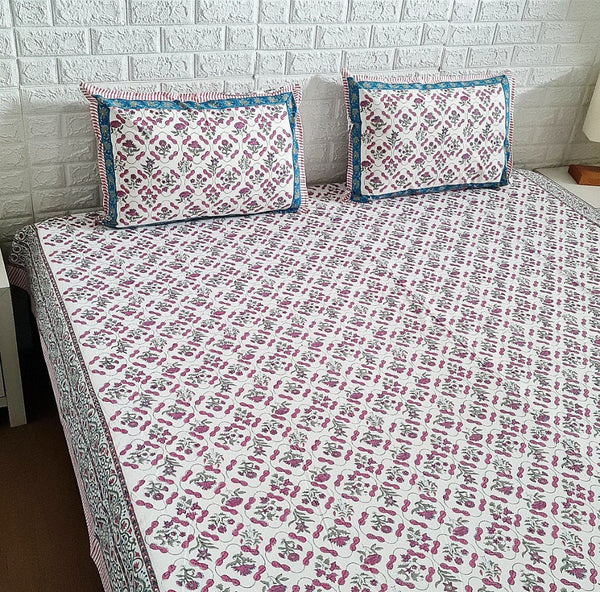 Floral Art - Hand Blocked Sheet
