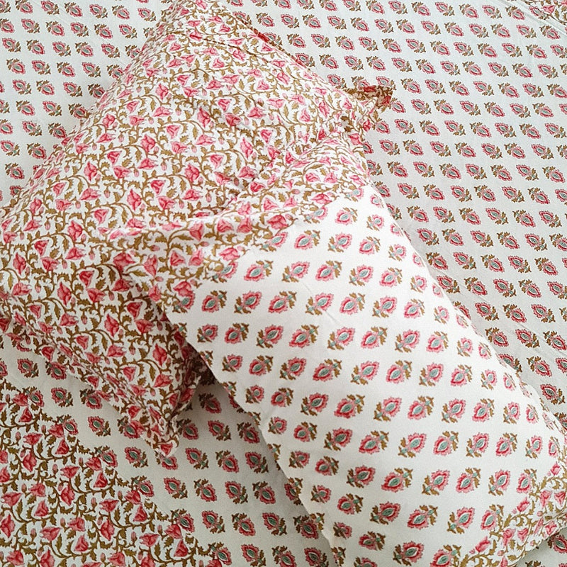 Floral Buti Ajrakh Hand Blocked Sheet