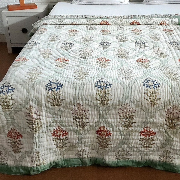 Valley of Flowers Single Hand Blocked Quilt