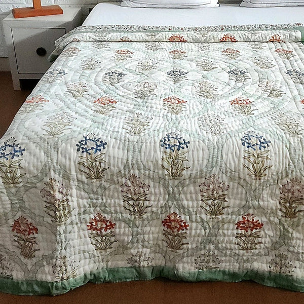 Valley of Flowers Single Hand Blocked Quilt
