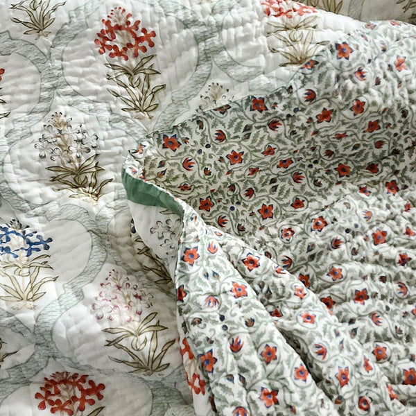 Valley of Flowers Single Hand Blocked Quilt
