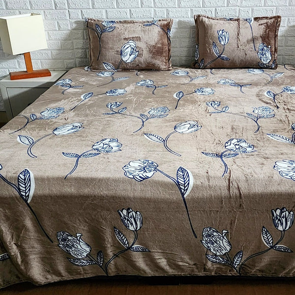 Floral Print Warm Bedsheet