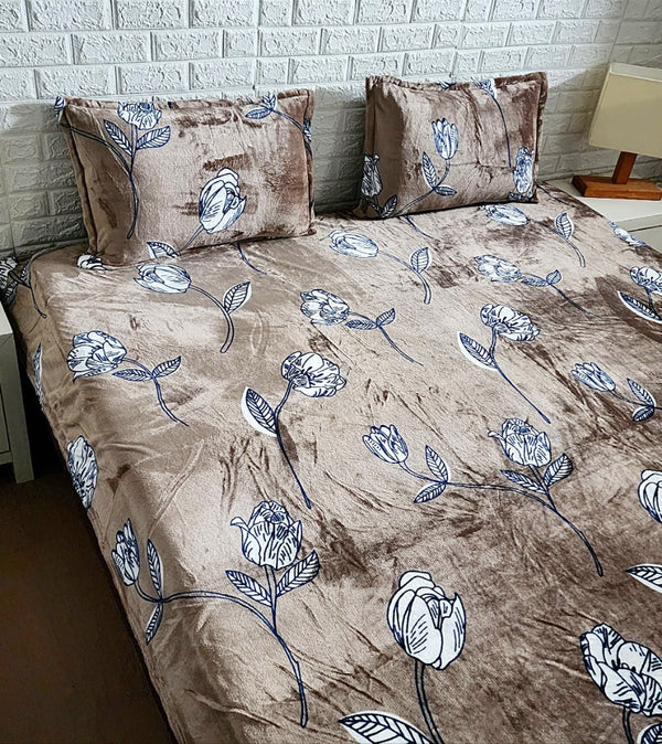 Floral Print Warm Bedsheet