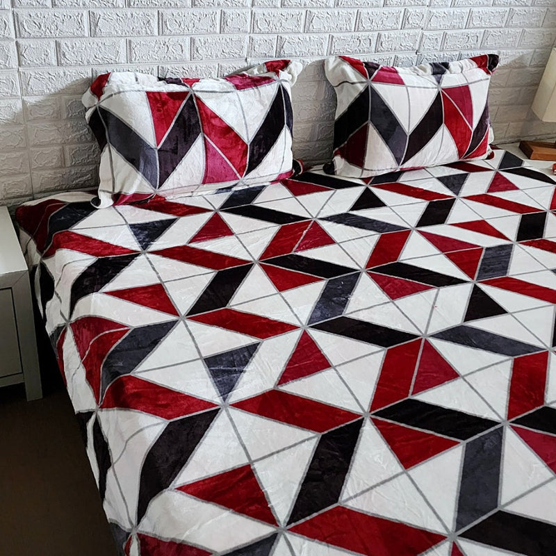 Check Print Warm Duvet Cover Bedding Set