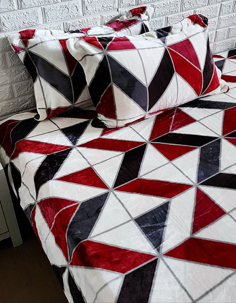 Check Print Warm Duvet Cover Bedding Set