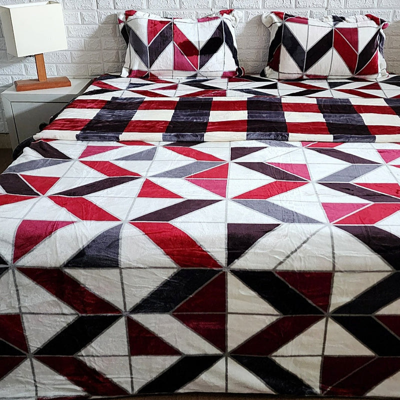Check Print Warm Duvet Cover Bedding Set