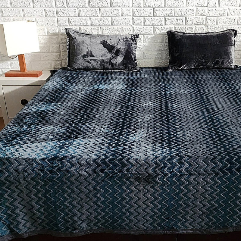 Midnight Blue King Size Warm Bedsheet