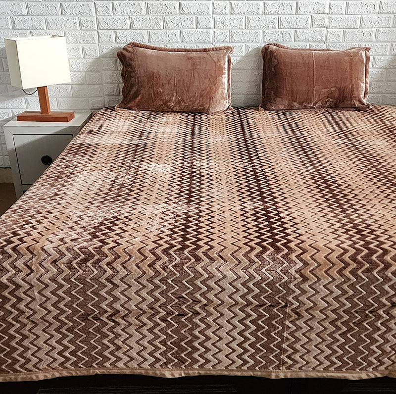 Earthy Brown King Size Warm Bedsheet
