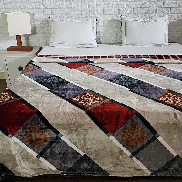 Diagonal Patchwork Pattern Double Duvet Cover