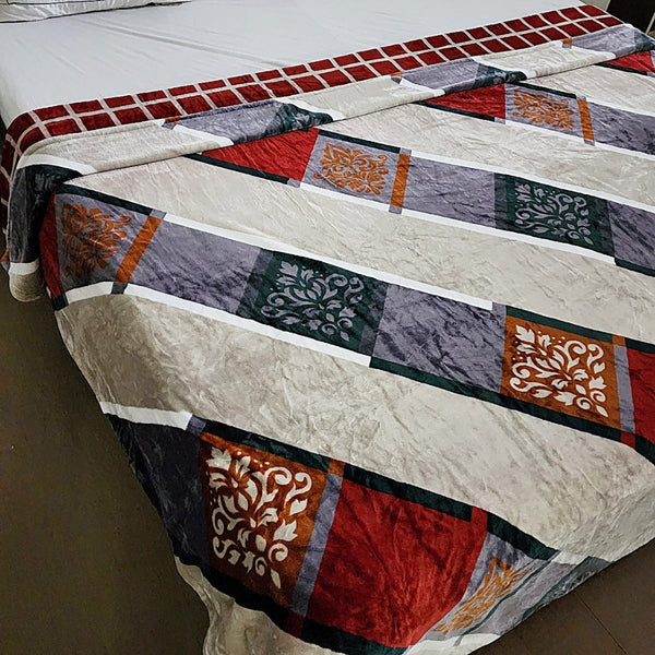 Diagonal Patchwork Pattern Double Duvet Cover