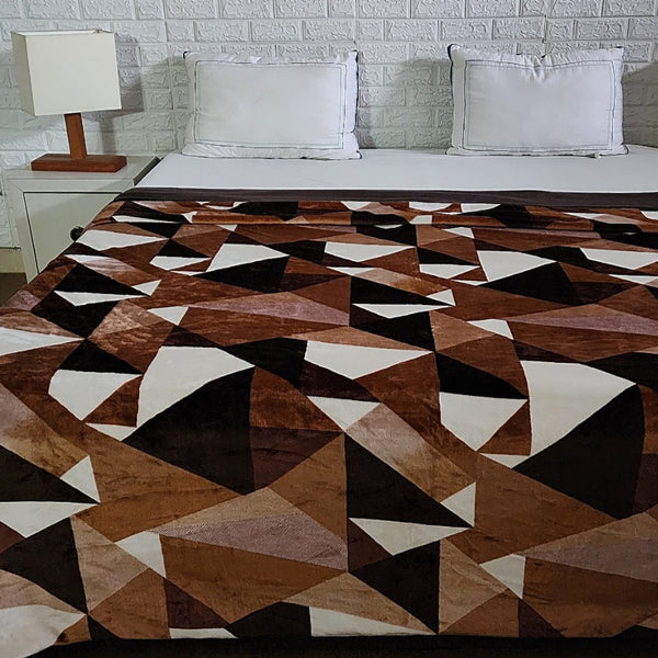 Black and Brown Abstract Print Duvet Cover