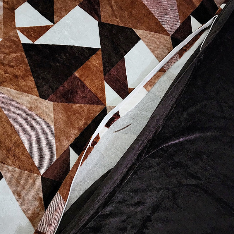 Black and Brown Abstract Print Duvet Cover