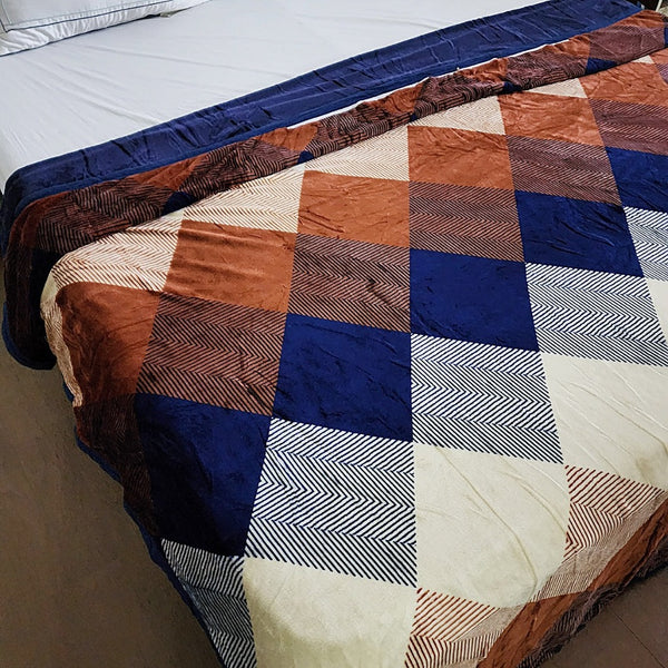 Shades of Blue and Brown Warm Duvet Cover