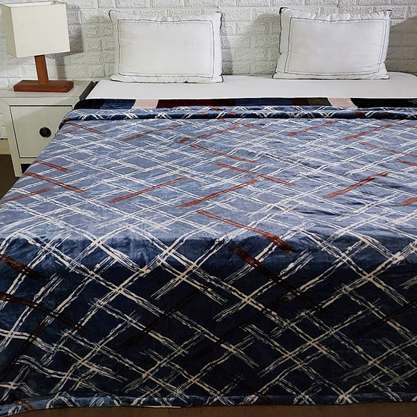 Blue Check Pattern Duvet Cover