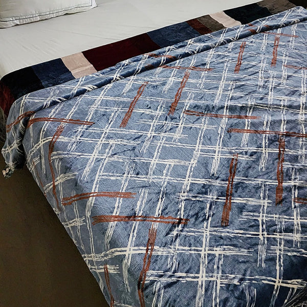 Blue Check Pattern Duvet Cover