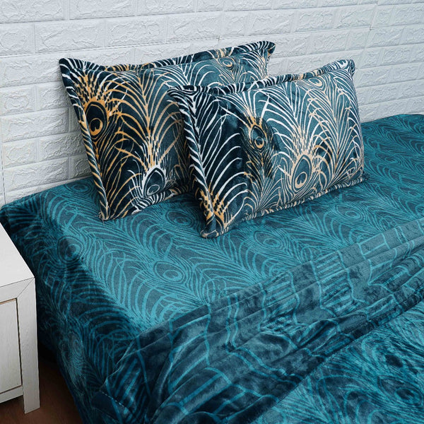 Peacock Print Warm Duvet  Cover