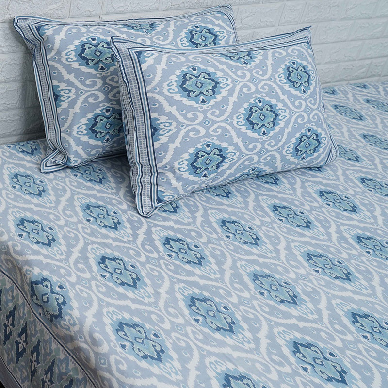 Ikat Bedsheet India Block Print