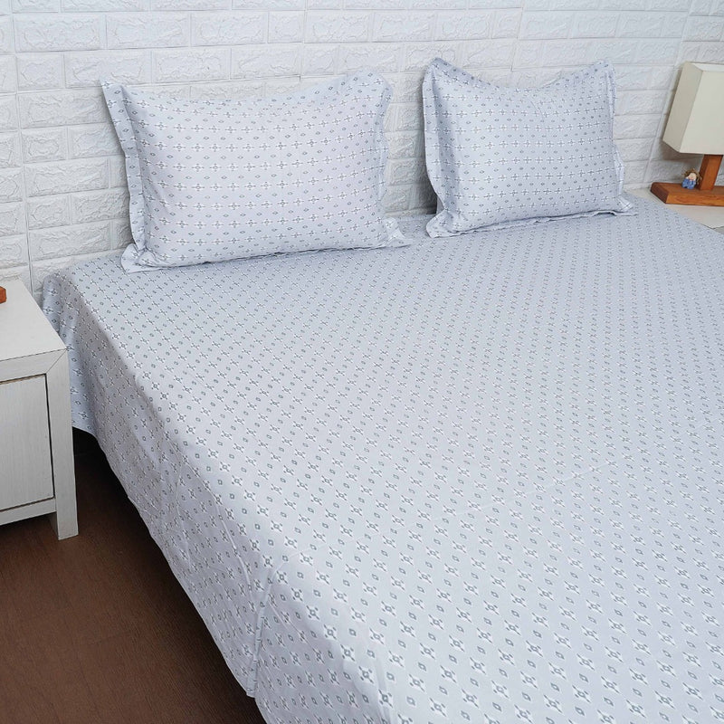 Grey Subtle Print Bedsheet