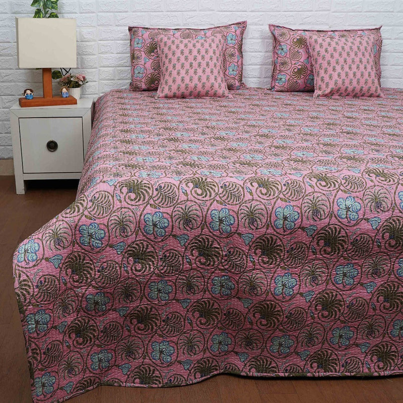 Floral Cotton Bed Cover - Floral Splendour