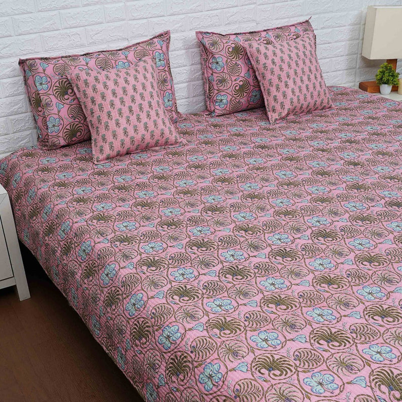 Floral Cotton Bed Cover - Floral Splendour