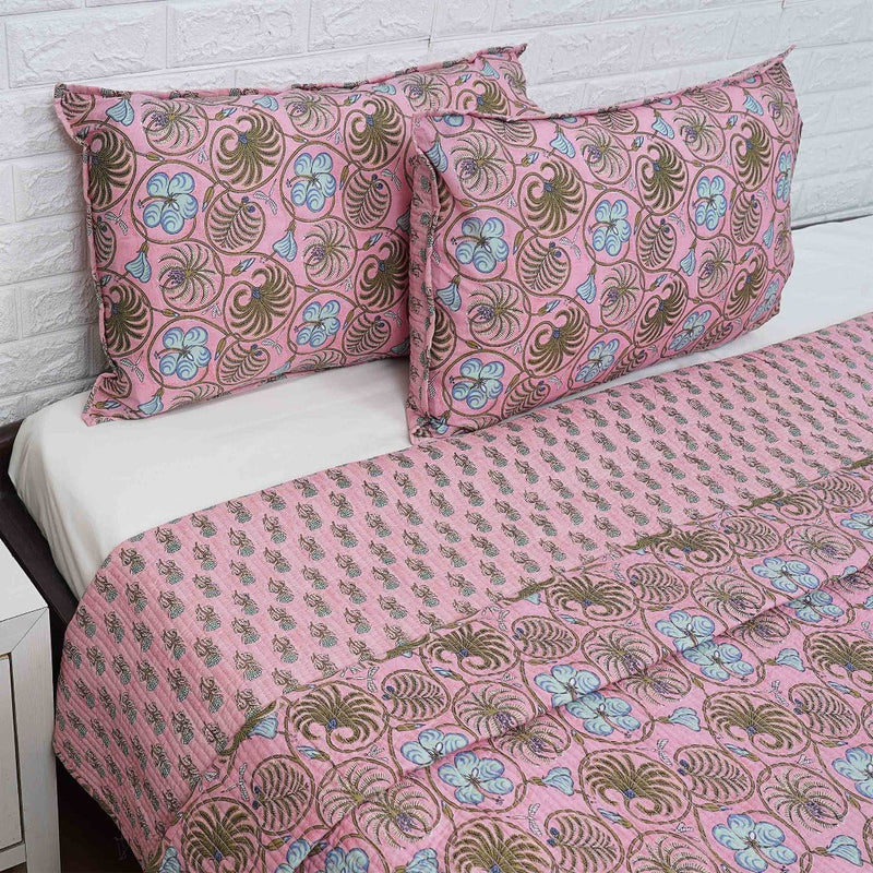 Floral Cotton Bed Cover - Floral Splendour