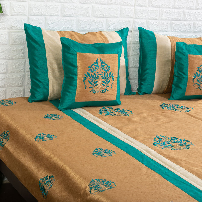 Embroidery Bed Cover - Cotton Silk Bedcover