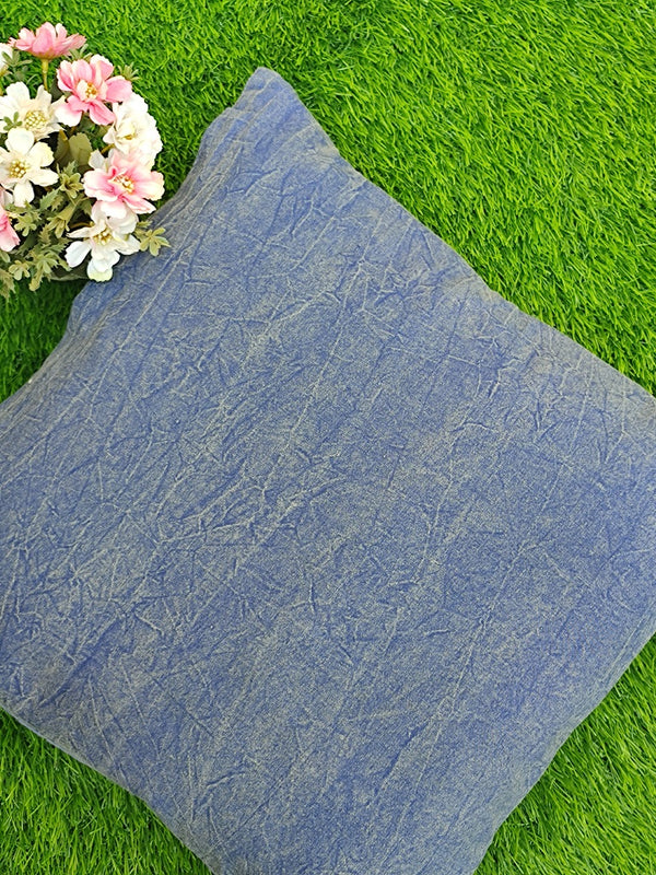 Royal Blue Applique Cushion Cover