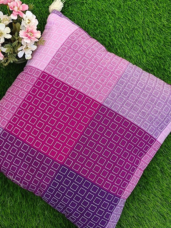 Shades of Purple Cotton Cushion Cover