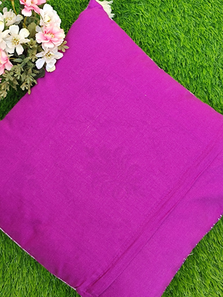 Shades of Purple Cotton Cushion Cover