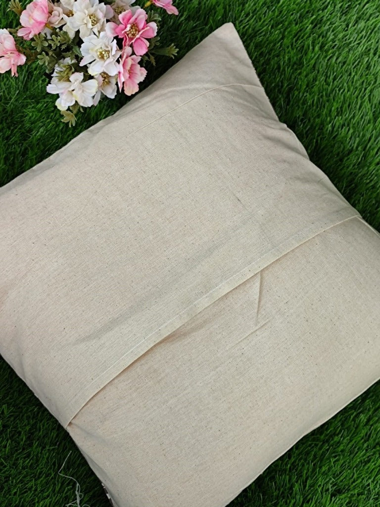 Lilac Shade Kantha Cushion Cover