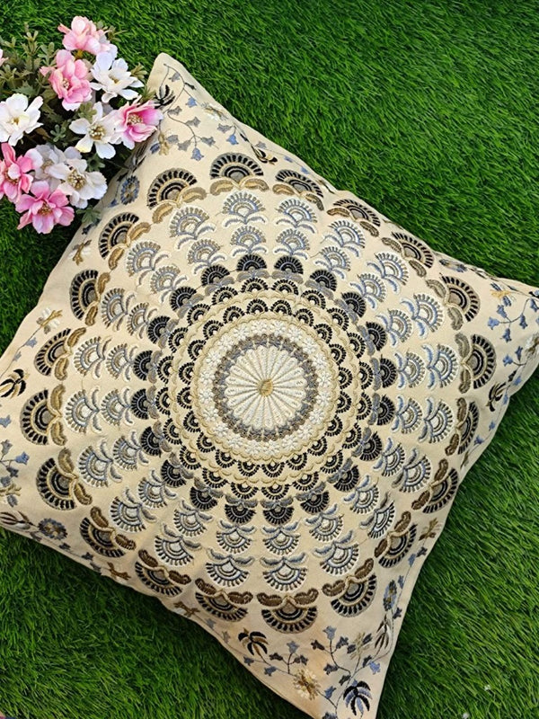 Mandela Design Embroidery Cushion Cover
